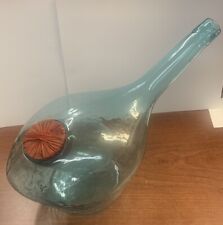 Vintage Italian Glass Wine Decanter with Plugs and Ice Chamber. picture