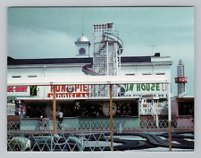 Postcard Boardwalk Amusement Rides Wildwood New Jersey NJ Slide Road View c1960s picture