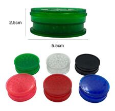 6-Pack 5.5cm 3-Layer Acrylic Manual Herb Tobacco Grinder Smoke Spice Crusher picture