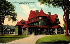 1910. WATERTOWN, NY. MRS EMMA FLOWER TAYLORS RESIDENCE. POSTCARD S21 picture