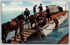 WW1 Osborne Lithograph Postcard: British Artillery Embarking Military Innovation picture