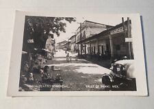 AWESOME VINTAGE RPPC, CENTRO COMERICAL, VALLE DE BRAVO, MEX OLD CARS picture