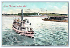 1912 Steamer in Lubec Narrows Lubec Maine ME Antique Posted Postcard picture