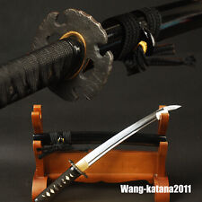20''Clay Tempered T10 Folded Steel Tanto Self-defence Japanese Samurai Sword New picture