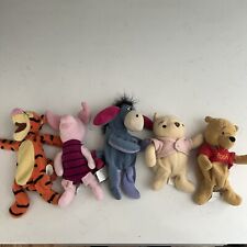 Walt Disney Winnie The Pooh Friends Beanie Plush Stuffed Animals Toy Lot Vtg AT picture