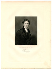 MICHAEL FARADAY, English Scientist, 1846 Steel Engraving 9546 picture