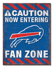 Buffalo Bills Fan Zone Tin Metal Sign Man Cave Garage Bar Decor 12.5 X 16 Inch picture