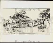 1927 Press Photo Artist's conception of dormitory for Claremont College picture