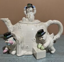 Lenox Fine Porcelain “ The Snowman Teapot” 2002  NEW With Original Box And COA picture