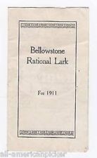Vassar College Class of 1911 Theatre Play Bellowstone Rational Lark Funny Flyer picture