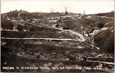 RPPC Standard Oil Field, Sec 28, Coalinga, California - Photo Postcard c1908-09 picture