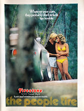 Vintage 1972 Sexy Firestone tire Ford Mustang original color ad F039 picture
