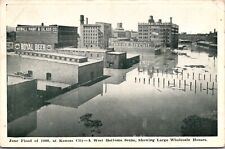 Postcard Overview of Destruction from June Flood of 1908 in Kansas City, Kansas picture
