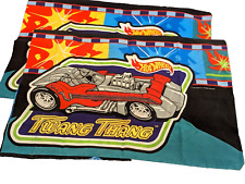 Vintage 1997 Hot Wheels Set of 2 Pillow Cases Twang Thang Power Pistons Mattel picture