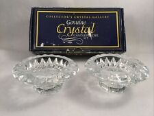 Collector's Crystal Gallery Genuine Crystal Candleholder Set of 2 in Box picture