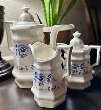Vintage Iroquis Clinton Inn Henry Ford Museum Collection Blue and White Tea Pot picture