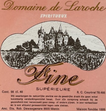Antique Vintage 1930s Domaine De Laroche Spiritueux Label, Castle picture