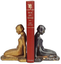 1920 art deco NUDE LADY BOOKENDS Flapper Girl ANTIQUE Frankart Nuart style WOMAN picture
