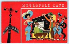 NEW YORK, NY ~ Roadside METROPOLE CAFE Gay 90's Revue  c1940s Linen Postcard picture