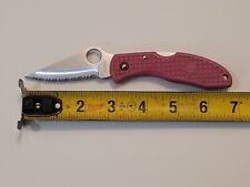 Vintage Rare Pink Spyderco Delica Serated picture