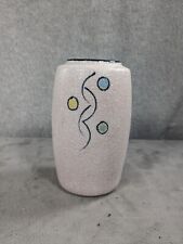 Vintage Pottery Vase Speckled Enamel Glaze 6