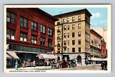Sault Ste Marie MI-Michigan, Ashmun Street, Drugstore, Vintage Postcard picture
