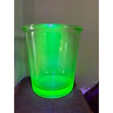 Vintage 1930s D&B Uranium Green Glass Egg Beater Mixer Jar 4 Cups picture