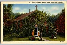 C1920 Postcard Log Chapel Linen University of Notre Dame Indiana picture