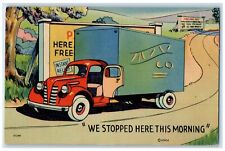 c1930's Moving Truck We Stopped Here This Morning Oklahoma City OK Postcard picture