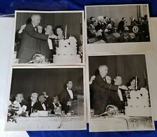 Lot of 4 - Real photo VP Lyndon Johnson LBJ Dinner 1962  Italian Board Guardians picture