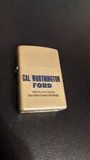 Cal Worthington Ford Long Beach CA All Brass Zippo Car Dealer Retro Nice 👍 picture