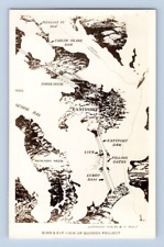 RPPC 1940'S. MAINE DAM PROJECT MAP. POSTCARD L29 picture