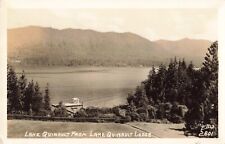Lake Quinault from Lake Quinault Lodge Washington WA 1949 Real Photo RPPC picture