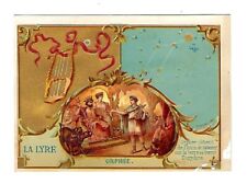 c1890's Trade Card French Astrological, Constellation La Lyre, Orphee picture