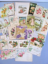 25 VICTORIAN CHRISTMAS CARDS & BOOKLETS  GREETING CARDS ANTIQUE  #3 picture