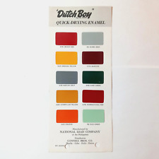 Dutch Boy Philippines Quick Dry Enamel paint chips vintage 1958 National Lead Co picture
