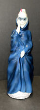 Royal Doulton Figurine Mask HN 2554 - Lady In Blue Mask Cape Stripe Glasses picture