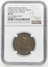 1868 ULYSSES S. GRANT USG-1868-30 NGC MS63 Campaign Medal Takes All Summer picture