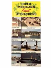 Upper Michigan's Finest Attractions Boats Bridges Mackinac Trolley 1962 Brochure picture