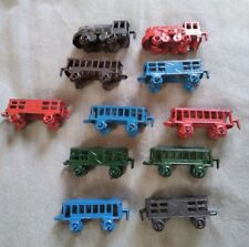Vintage Miniature Die-cast Train Locomotives and Boxcars From Japan. picture