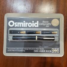 Sealed  Osmiroid Basic Italic Writing Set Gold Plate Tips Vintage Fountain Pen picture