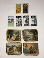 ANTIQUE VINTAGE BROKE BOND TEA & WD&HO & TURKISH TROPHIES CIGARETTES 10 CARD LOT picture