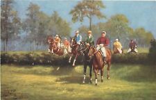 Postcard C-1910 Tuck Horses Steeplechase Hedge Jump Oilette TP24-287 picture