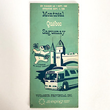 Vintage Expo67 Montreal Quebec Saguenay Canada Bus Schedule Tourist Souvenir picture