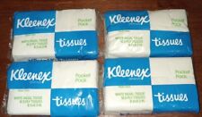 VINTAGE 1978 70s Kleenex Pocket Packs Lot of 4 (15 Tissues Per Pack) 2-Ply USA picture