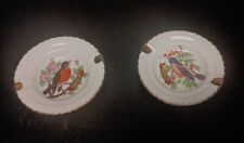 Vintage Songbird Porcelain Ashtrays With Gold Accents Made In Japan (2) picture