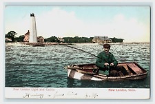 1908 New London Light House And Casino Main Fishing Posted Early View picture