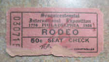 RARE TICKET FROM PHILADELPHIA'S 1926 SESQUICENTENNIAL WORLD'S FAIR/EXPOSITION picture