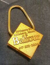 Vintage Keychain L.G. BALFOUR ~ Key Ring Brass Fob ~ 75th Anniversary 1913-1988 picture