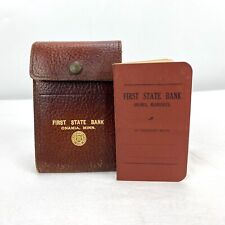Vintage 1940's First State Bank Onamia Minnesota Check Book & Bank Book 1948 picture
